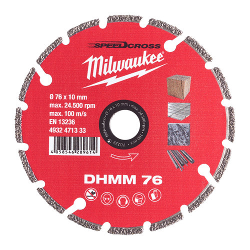 Milwaukee Diamantslijpschijf multimateriaal SpeedCross DHMM 76 mm