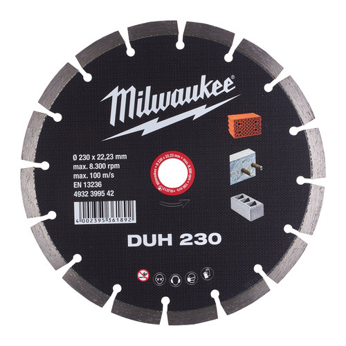 Milwaukee Diamantdoorslijpschijf DUH 230 Milwaukee Diamantdoorslijpschijf DUH 230