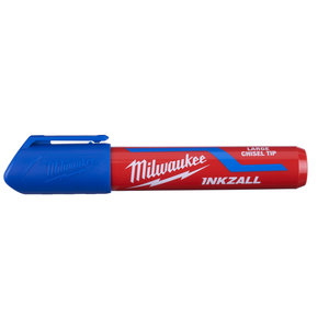 Milwaukee Marker INKZALL™ Beitel punt L 6,2 mm blauw, bulk (afname per 12 stuks in karton)