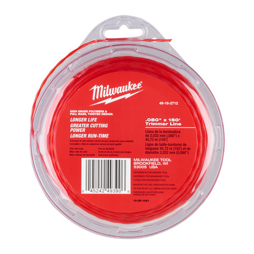 Milwaukee Trimmer draad 2mm x 45m Milwaukee Trimmer draad 2mm x 45m