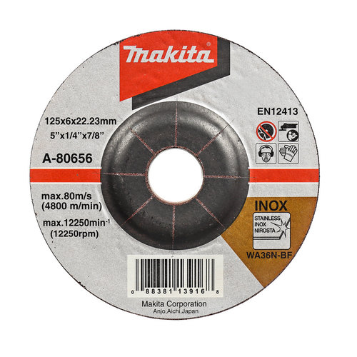 Makita afbraamschijf-125x6mm-rvs Makita afbraamschijf-125x6mm-rvs