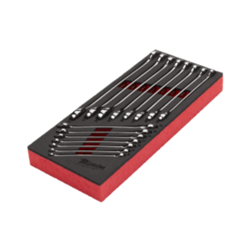 MAX BITE Ratel Combinatiesleutel Set Foam Inlay 15-delig MAX BITE Ratel Combinatiesleutel Set Foam Inlay 15-delig