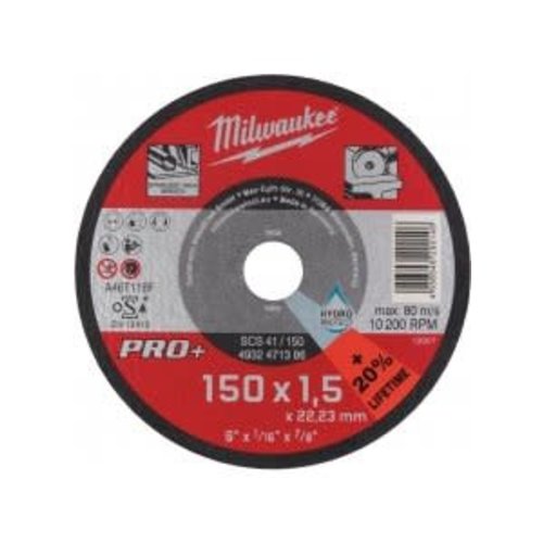 Milwaukee Doorslijpschijf metaal PRO+ SCS41 150 x 1,5 mm dun (te bestellen per 25)