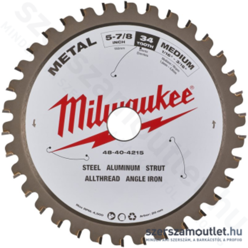 Milwaukee Cirkelzaagblad P M 150x20x1,6x30 Milwaukee Cirkelzaagblad P M 150x20x1,6x30