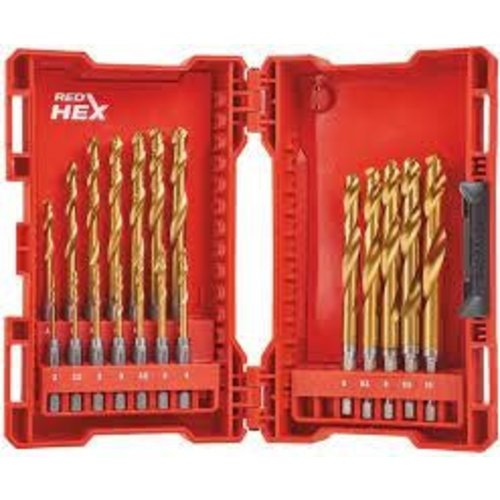 Milwaukee Metaalboor  Shockwave   HSS-G Ti.  19pc Set -19pc