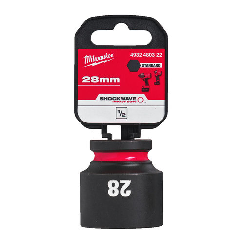 Milwaukee Shockwave dop Hex 1/2 kort 28mm-1pc