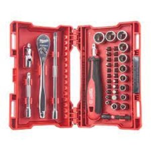 Milwaukee Doppenset 1/4” FOUR FLAT™ incl. Shockwave™ bits (38-delig)