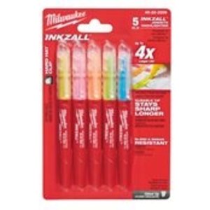 Milwaukee fluo markers gekleurd