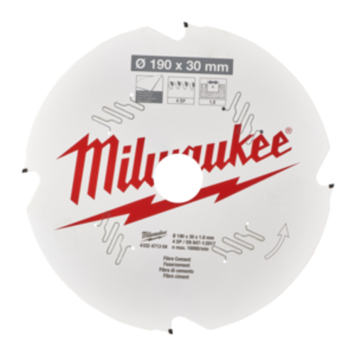 Milwaukee Cirkelzaagblad vezelplaat 190 x 30 x 1,8 D 4T +10°