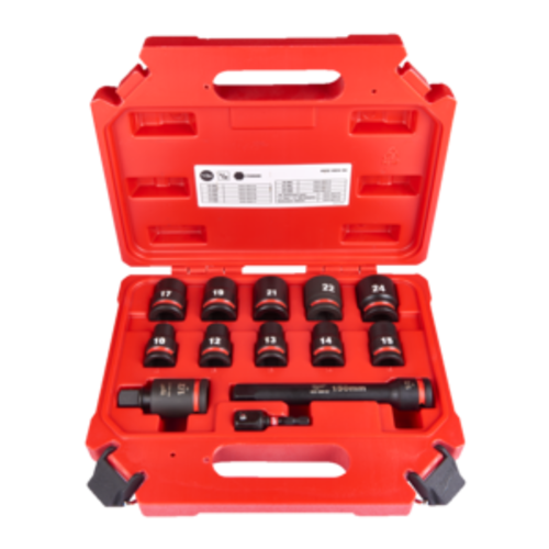 Milwaukee Shockwave dop Hex 1/2 kort set-13pc