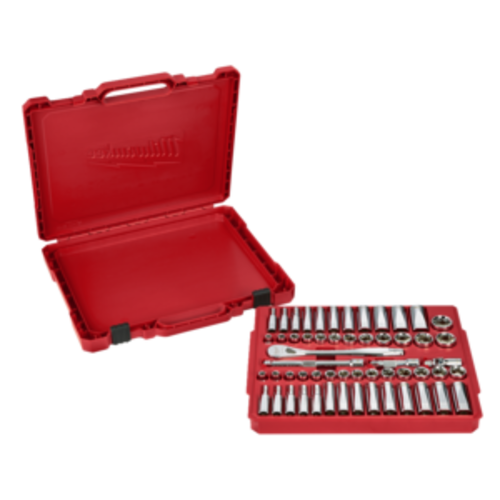 Milwaukee 3/8Ratel en Doppenset  -Metrisch - 56 pcs.