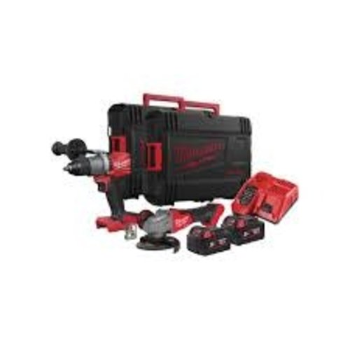 Milwaukee M18 FPP2AB2-502X - M18 FUEL™ powerpack (M18 FPD2, M18 FSAG125X, 2xM18 B5, 1xM12-18 FC, HD Box)