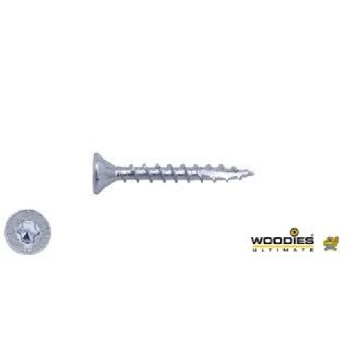 Woodies® Ultimate 3,5x 20/12 platverzonken kop T15 verzinkt 200 st Woodies® Ultimate 3,5x 20/12 platverzonken kop T15 verzinkt 200 st