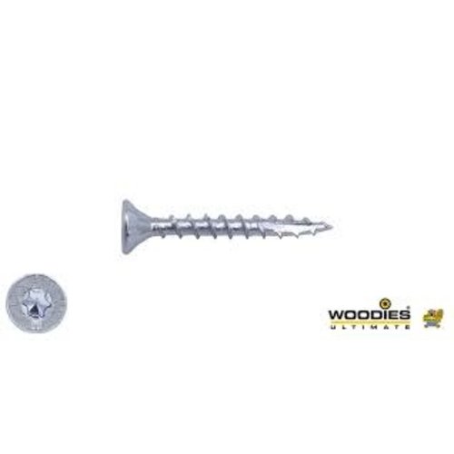 Woodies® Ultimate 4,0x 40/24 platverzonken kop T20 rvs A2  200st