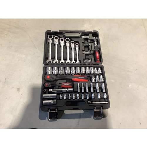 Weber WT-8168 gereedschapsset 1/2 ratel 1/4 ratel incl doppen - bidset- ringsteek ratel set 68delig Weber WT-8168 gereedschapsset 1/2 ratel 1/4 ratel incl doppen - bidset- ringsteek ratel set 68delig