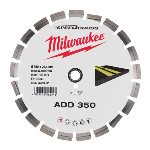 Milwaukee Diamantslijpschijf beton SpeedCross ADD 350 mm voor Asfalt