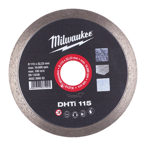 Milwaukee Diamantslijpschijf keramiek DHTi 115 mm