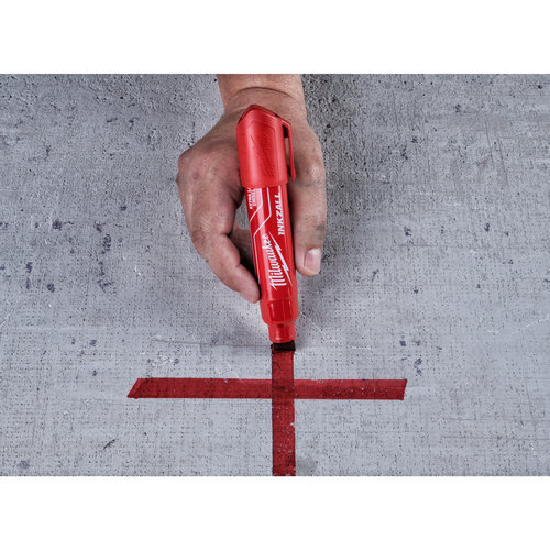 Milwaukee Marker INKZALL™ Beitel punt XL 14,5 mm rood, bulk (afname per 12 stuks in karton)