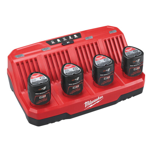 Milwaukee M12 C4 M12 4 bay lader