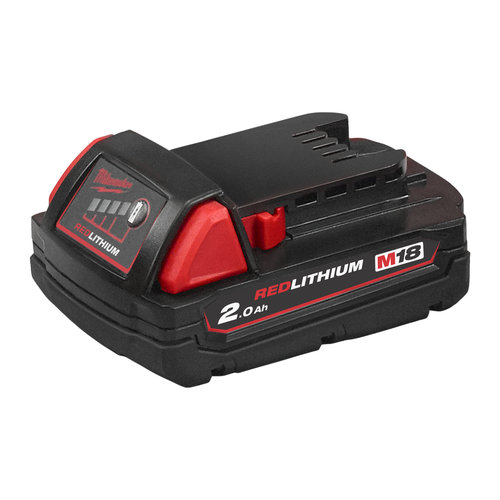 Milwaukee M18 B2 (18 V / 2,0 Ah Red Li-Ion) M18 2,0 Ah accu