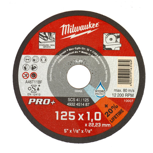 Milwaukee Doorslijpschijf metaal PRO+ SCS41 125 x 1 mm dun (te bestellen per 50)