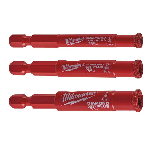 Milwaukee DIAMOND PLUS diamantboorset (3st)