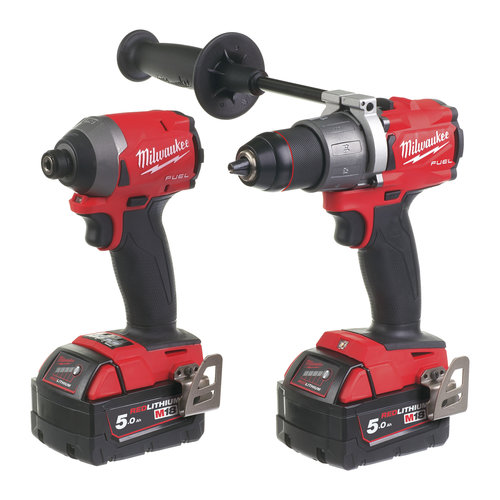 Milwaukee M18 FPP2A2-502X M18 FUEL powerpack (M18FPD2, M18FID2, M12-18FC lader, 2x M18 B5 accu, HD Box)