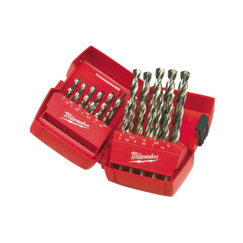 Milwaukee Metaalborenset set HSS-G Thunderweb in kunststof cassette (25-delig)