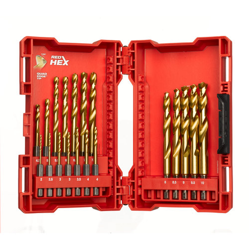 Milwaukee Metaalboor  Shockwave   HSS-G Ti.  19pc Set -19pc