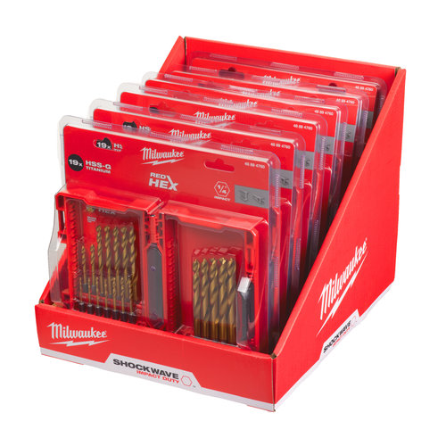 Milwaukee Metaalboor  Shockwave   HSS-G Ti.  19pc Set -19pc