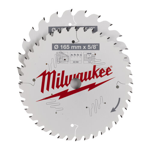 Milwaukee Cirkelzaagblad hout Twin Pack 165 x 24T/40T 4932471311, 4932471312 (2-delig)