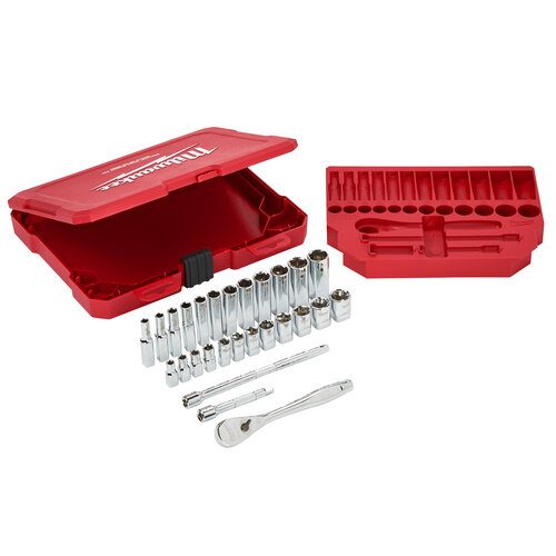 Milwaukee 1/4 Ratel en Doppenset  -Metrisch - 28 pcs.