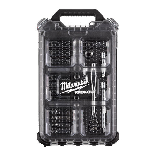 Milwaukee Metrische 3/8ratel + doppen set (32-delig) in PACKOUT compact slim organiser