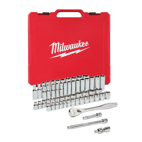 Milwaukee 3/8Ratel en Doppenset  -Metrisch - 56 pcs.