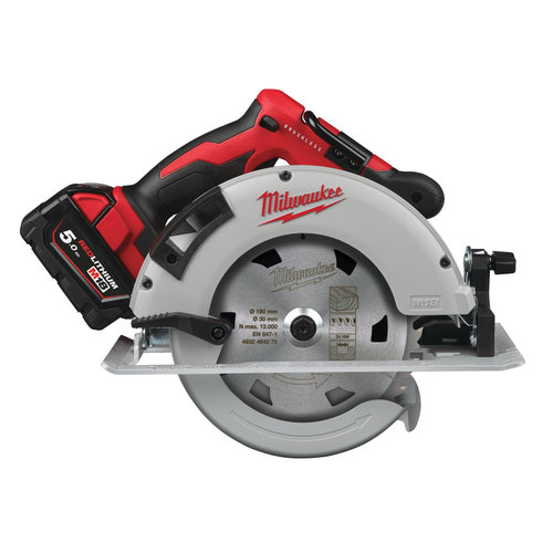 Milwaukee M18 BLCS66-502X M18 koolborstelloze 66mm cirkelzaagmachine voor hout en kunststof