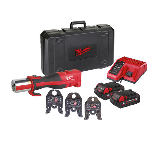 Milwaukee M18 BLHPT-202CM SET M18 FORCE LOGIC compact koolborstelloos persgereedschap