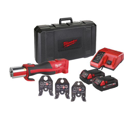 Milwaukee M18 BLHPT-202CV SET M18 FORCE LOGIC compact koolborstelloos persgereedschap