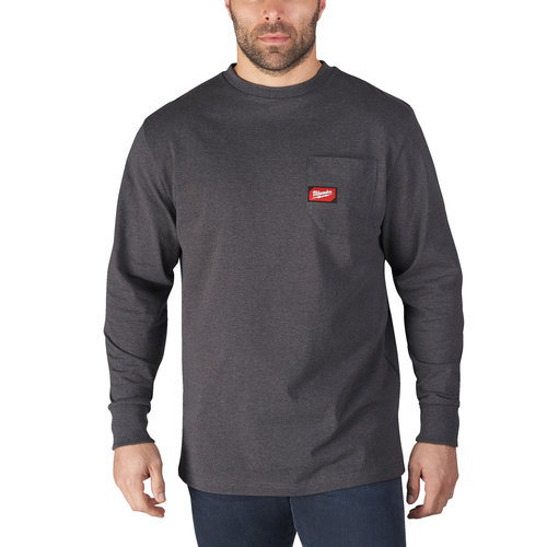 Milwaukee WTLSG-XXL - Work T-shirt long sleeve grijs