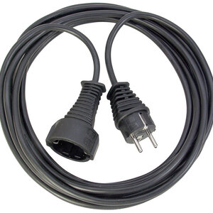 Brennenstuhl Verlengkabel met stekker en koppeling voor gebruik binnenshuis (5m kabel, met hogere contactbescherming)