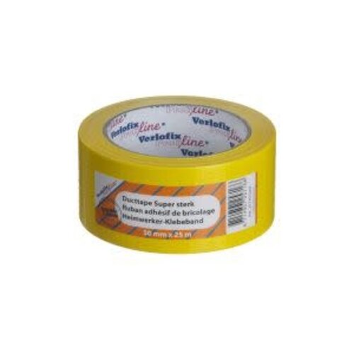 Verlofix Ducttape supersterk verlofix profiline 50mm x 25m kleur geel