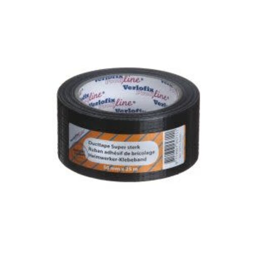 Verlofix Ducttape supersterk verlofix profiline 50mm x 25m kleur zwart