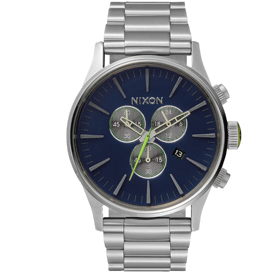 Nixon NIXON, Sentry Chrono, midnight blue / volt green