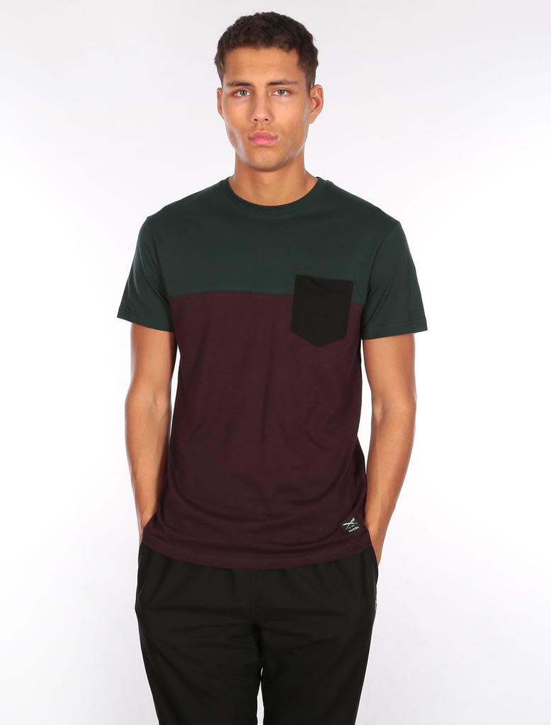 Iriedaily Iriedaily, Block Pocket Tee, aubergine, M