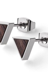 Kerbholz Kerbholz, Triangle Earring, sandalwood shiny silver