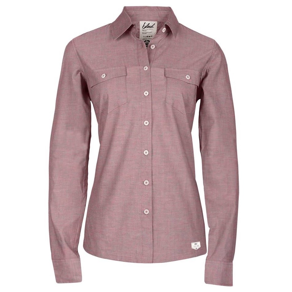 Bleed Bleed, Oxford Shirt, red, L