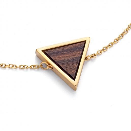 Kerbholz Kerbholz, Triangle Bracelet, sandalwood/gold