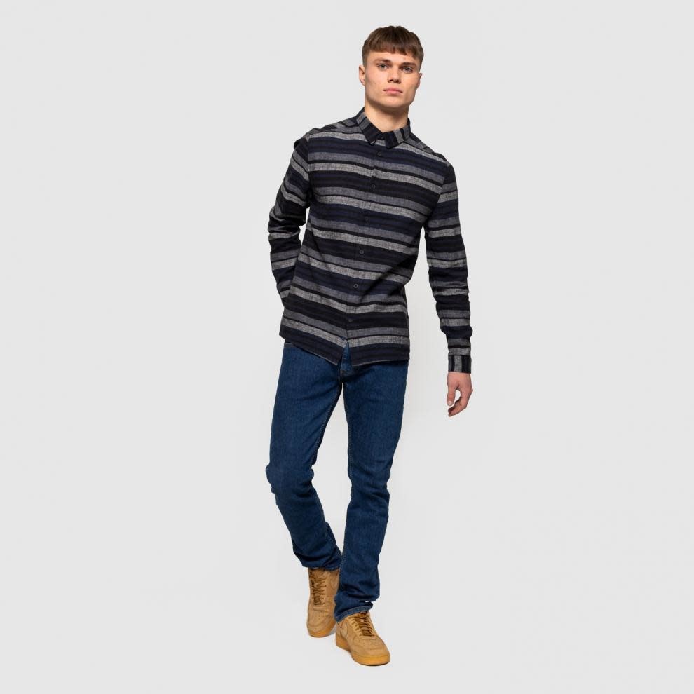 RVLT RVLT, 3724 Striped Shirt, navy, XL