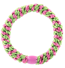 BonDep BonDep, Haargummi, grass green-bubblegum stripe