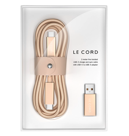 Le Cord LeCord, Solid USB C, 2 Meter, gold