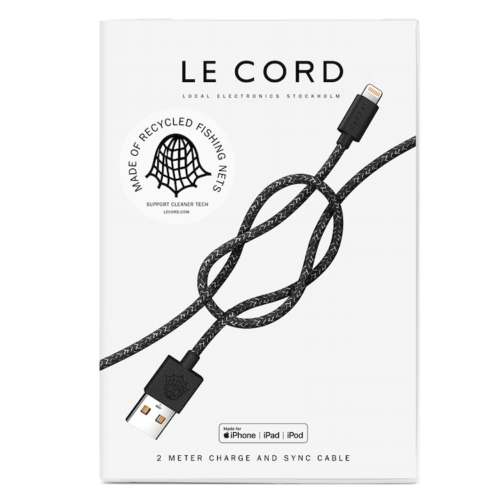 Le Cord LeCord, Ghost Net 2.0, 2 Meter, black